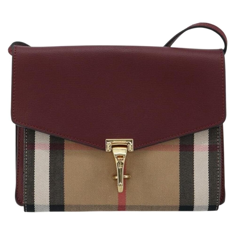 Burberry Nova Check Canvas Shoulder Bag Beige